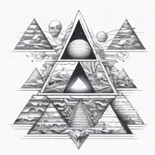 Chaotic Endless Mind Space And Pyramids