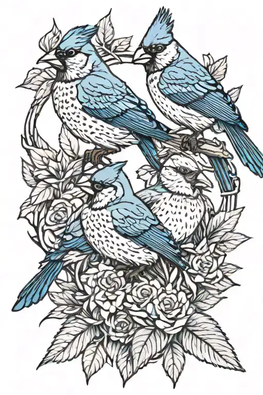 Stellars Jay And Cardinal