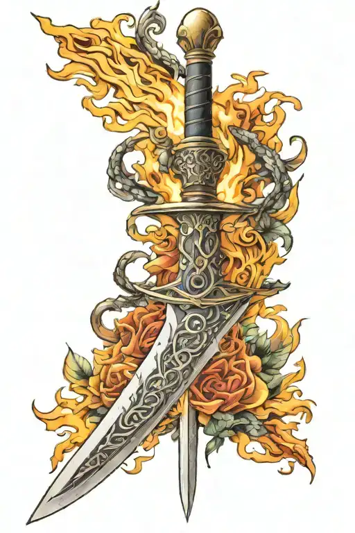 Goldryn Flaming Sword