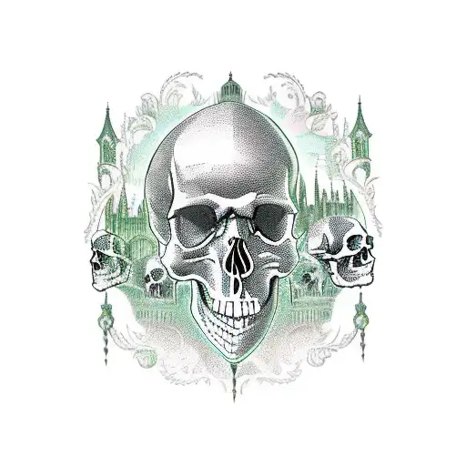 Gothic Palace In Skull
