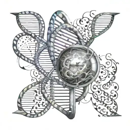 Dna Full Sleeve Tattoo Design