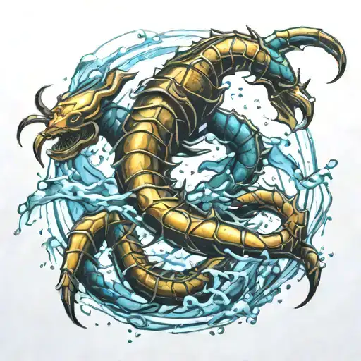 Scorpion From Mortal Kombat Catching A Pisces In Water