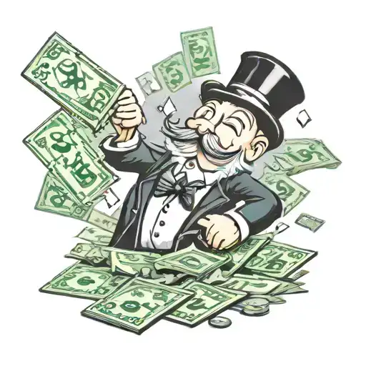 Mr Monopoly With Money And Dice