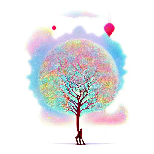 Ambigram Tha Says Dream One Way And World The Other In Tree Branches