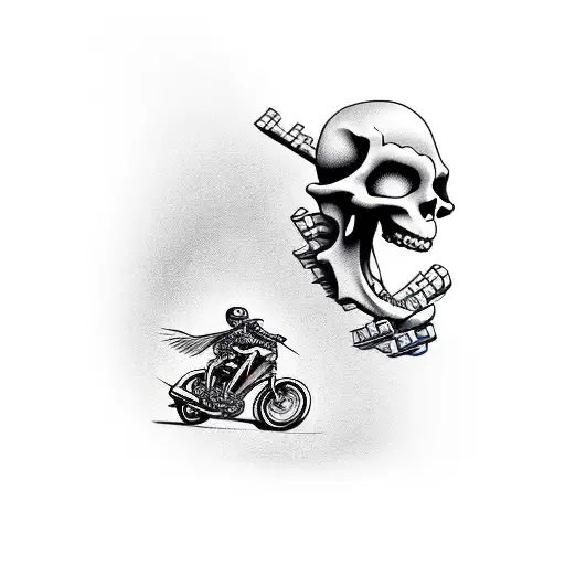 Skeleton Riding A Honda Wave