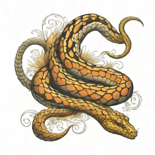 Snake From The Back Of The Leg