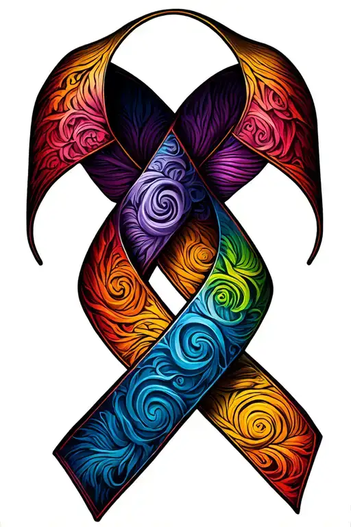 Cancer Ribbon Intertwined
