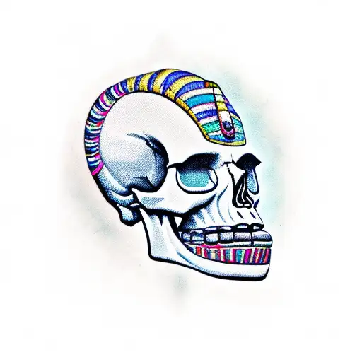 Skull Pharaoh Tattoo