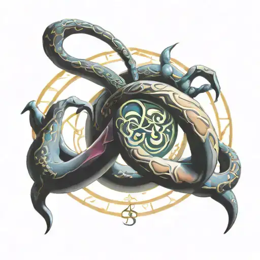 Cancer Zodiac Infinity Symbol Intertwined