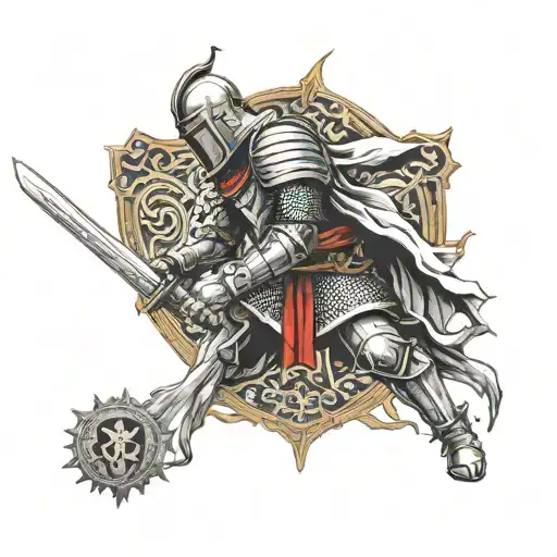 Templar Knight With A Sword