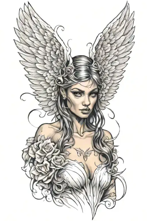 Darkness Angel Girl Wearing