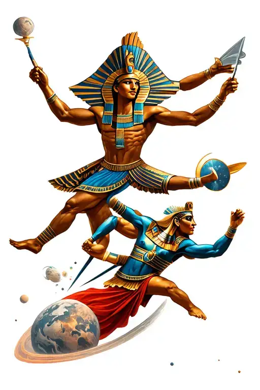 Egyptian Gods Are Fighting In Space