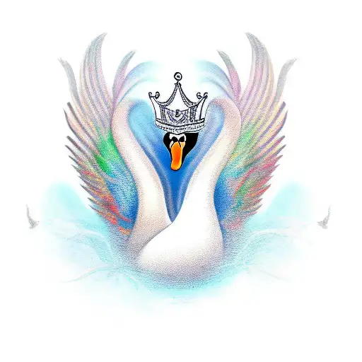 Swan With Crown