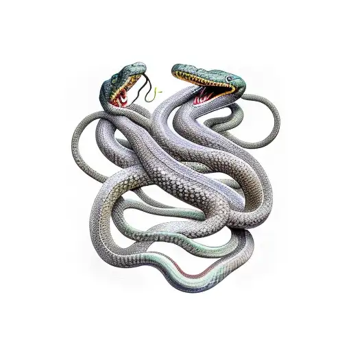 Coiled Snake Eating Itself