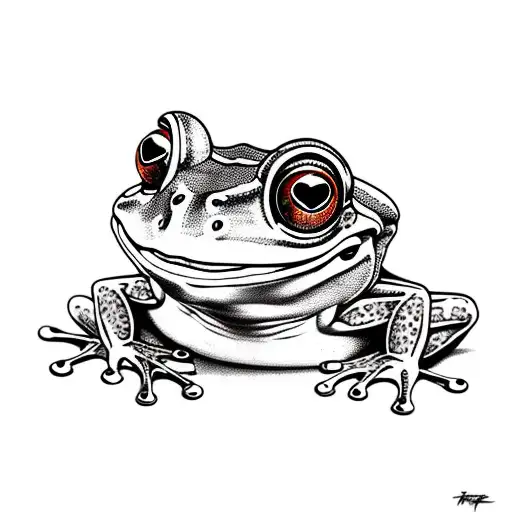 A Frog Playing A Benjo