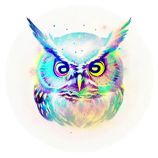 Owl With Galaxy In Belly