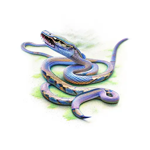 Snake Wraped Around A Sword