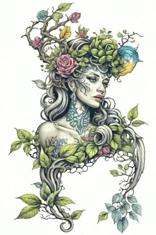 Mother Nature Goddess Laying