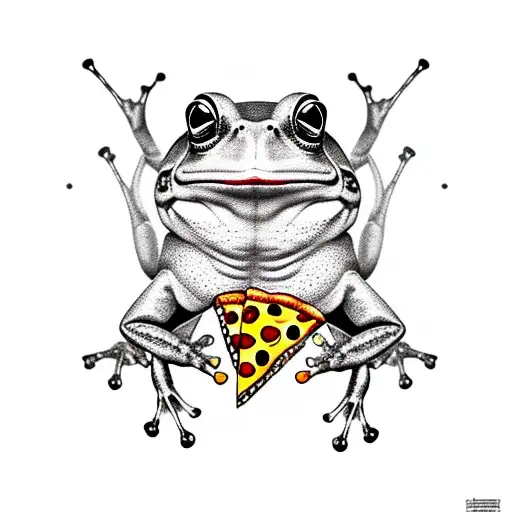 Armoured Frog Eating Pizza