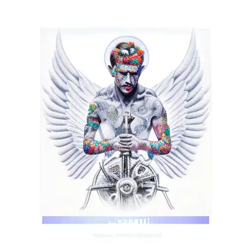 Angel On Mountain Of Skulls