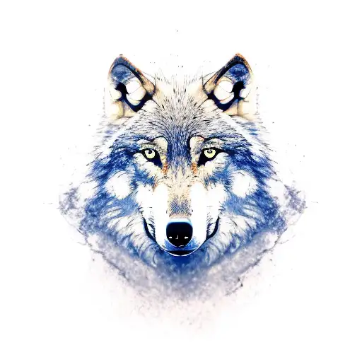 Wolf With Half Realism And Half Not