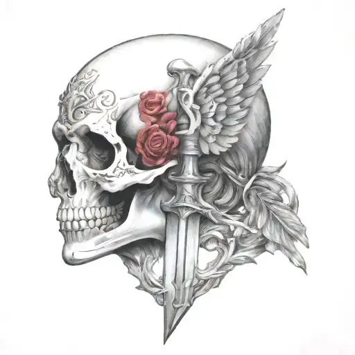 Death Blood Wings And Sword