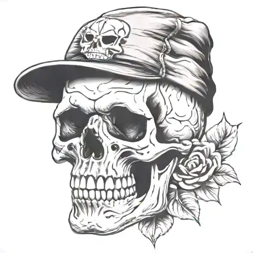Skull With A Boston Beanie