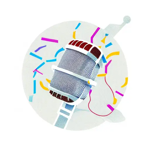 A Microphone Sorrounded Bu Football Goalposts