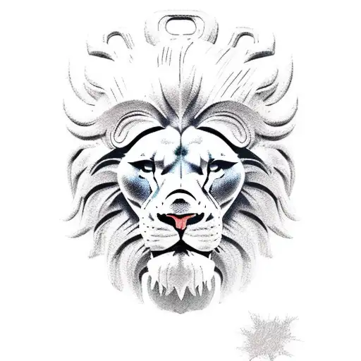 Half Lion Head Half Spartan Helmet