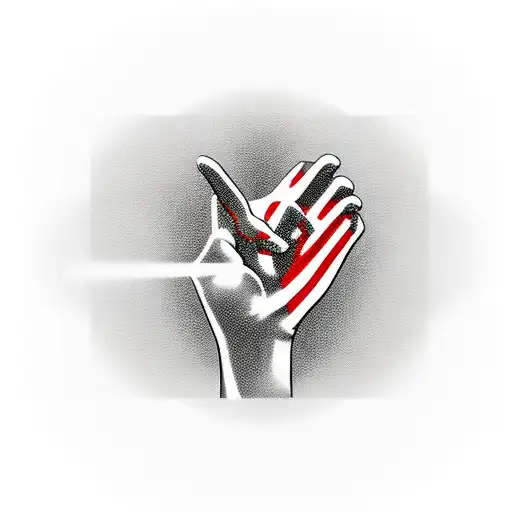 A Silhouette Of Jesus Signing 'I Love You' In American Sign Language