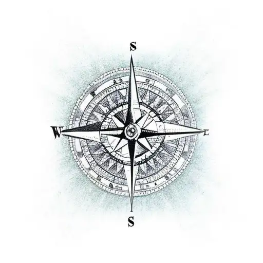 A Compass Rose Surrounded By Different Sneaker Designs