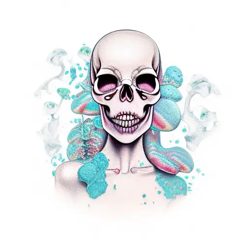 Skull Girl With Fungi