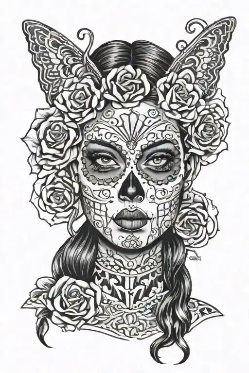 Day Of The Dead Girl Face