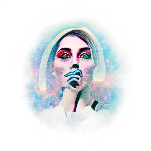 Girl Smoking In Space