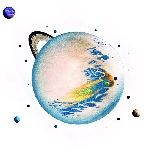 Saturn Pluto The Moon And Stars