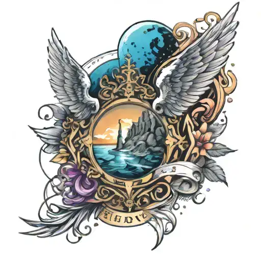 Forearm Tattoo Inspired By The Concept Of The Heroes Journey And The Arch Angel