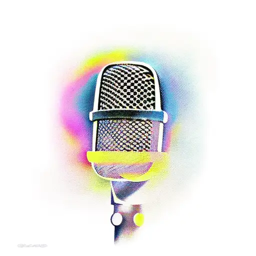 A Microphone And Electric Guitar Merging Into One