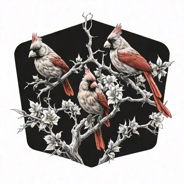 Two Cardinals Repersenting Lost Of A Loved One