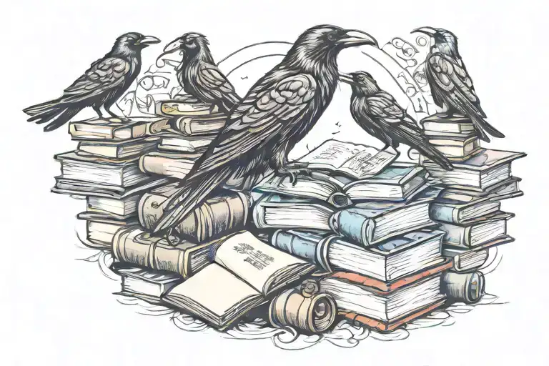 Raven And Books