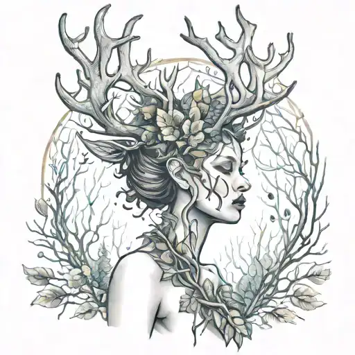 Antlered Woman Fall Forest Decay