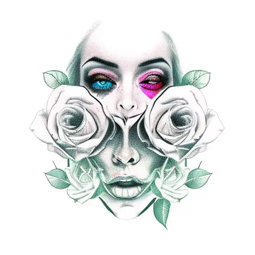 Witch Face Witch Roses