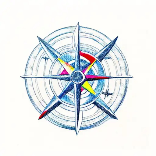 Anchor With Compass For Forearm