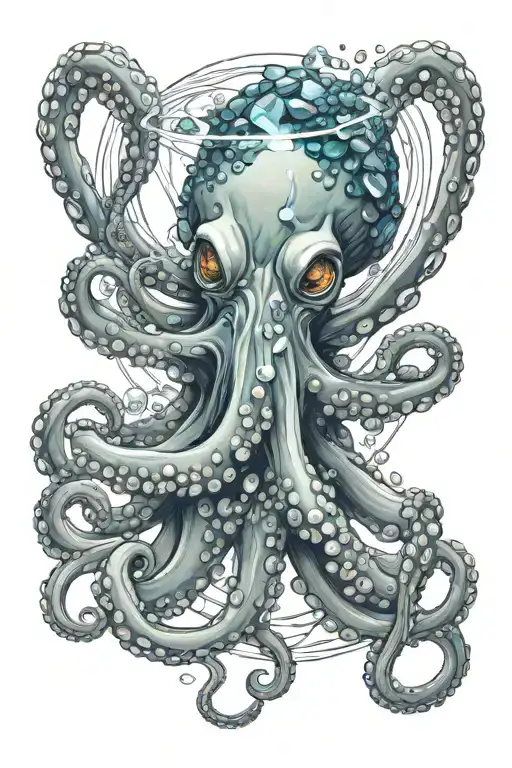 Octopus Holding Crystals