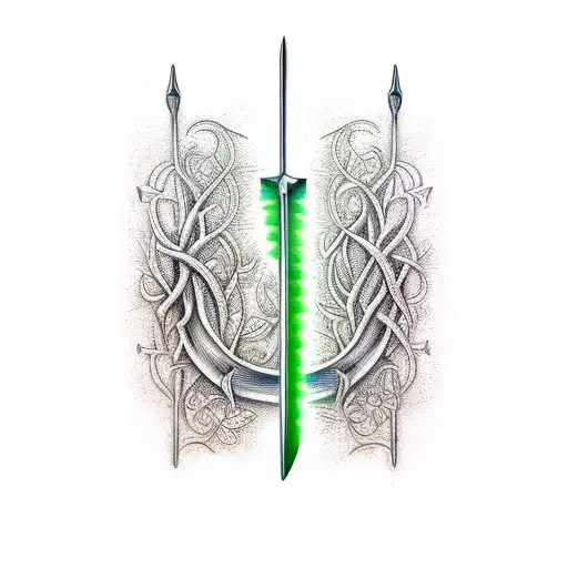Sword With Green Vines