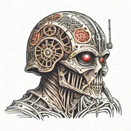 An Alien With The Body And Head Of Darth Vader And The Right Hand With A Peace