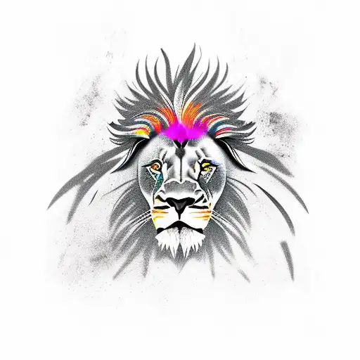 Aggressive Lion Head