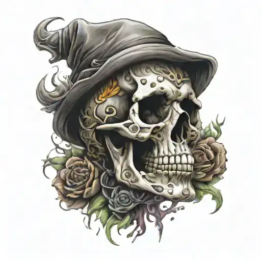 A Unique Skull In Its Design That Attracts Attention And Its Gaze Is Penetrating