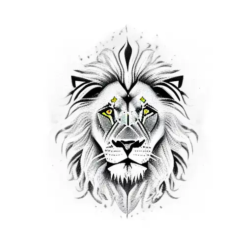 Head Of A Lion With The Ace Of Spades