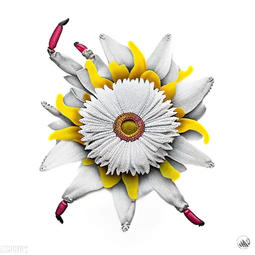 Scorpion With Daisy Flower