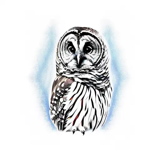 Barred Owl Stained Glass Image